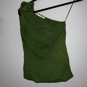 One shoulder bow top